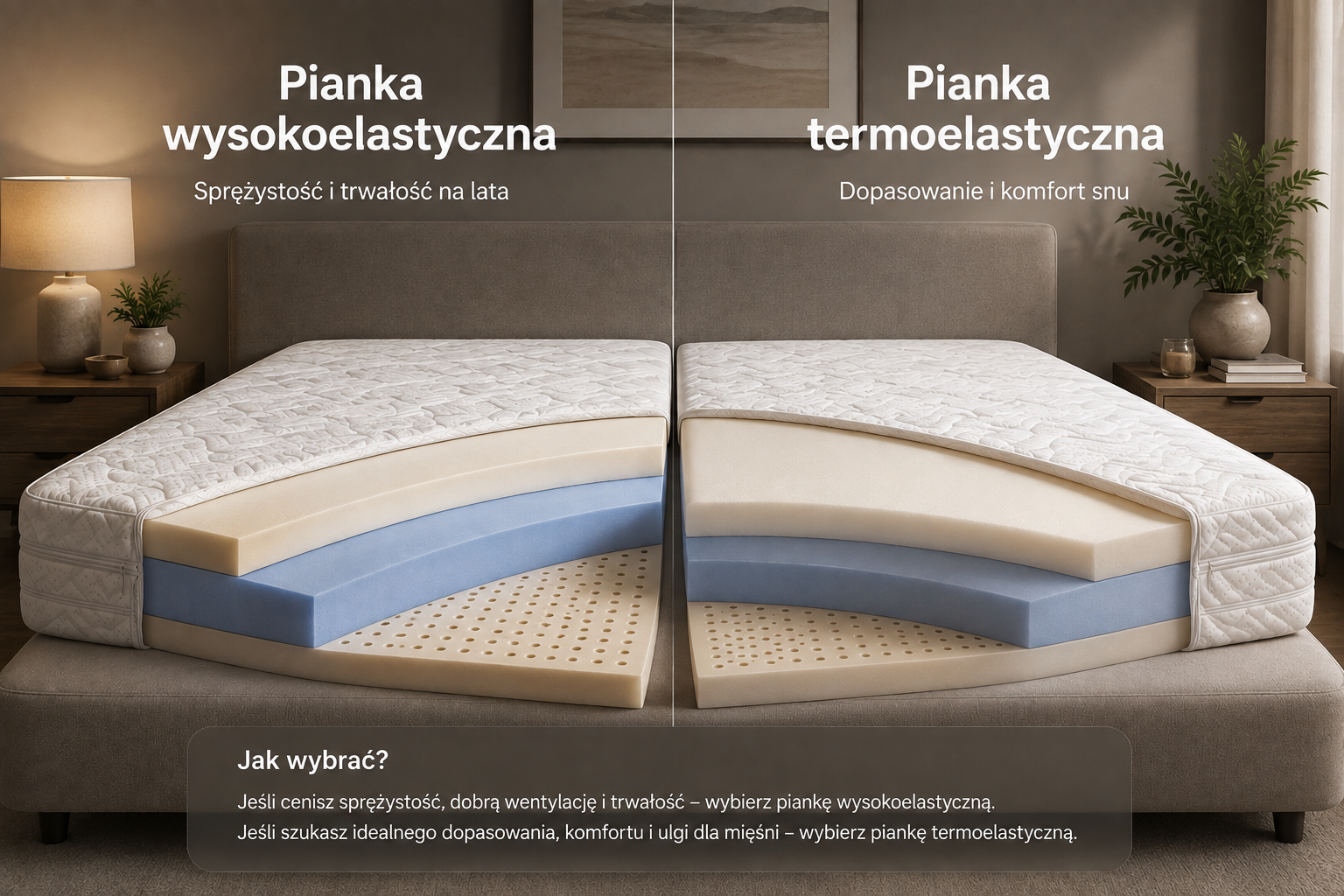 Pianka wysokoelastyczna czy termoelastyczna. Odkryj różnice